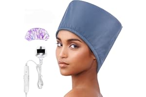 Hair Steamer,Totofac Electric Hair Care Hat Heating Cap with 2 Mode Temperature Control for Hair Spa Home Thermal Treatment Beauty Steamer Cap (Blue)