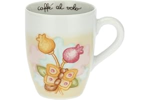THUN - Mug con Farfalla - Linea Grace, Home Is Where Your Family Is - Cucina, caffè al Volo - Porcellana - 300 ml; Box: 19,5x12,5x11; Mug: Ø 8,5