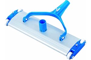 Decoytec Limpiafondos Manual de Aluminio con Cepillo de Nylon 45 cm de Ancho, Conexión Palomillas