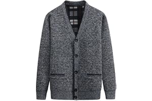 yuyungongsi Men's Cardigans with Buttons Classic Mens Cardigans for Men UK with Pockets Gentleman v Neck Mens Jumper Grey Black Knitted Sweatshirts Jumpers for Men UK