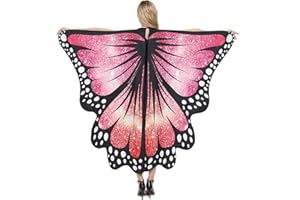 Aohhy Women Butterfly Wings Shawl Fairy Girls Cape Halloween Dress Up Costume Accessory