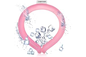 Climafusion Halskühlschlauch, wiederverwendbarer Nackenkühler, Kühlung beginnt unter 15°C, Rosa Neck Cooling Ring Halskühlring für Sommersport Outdoor Indoor