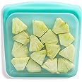 Stasher Sandwich Bag (Aqua) | Reusable Freezer Bags For Travel and Food Storage | Silicone Plastic Food Bags | 21cm x 20.3cm x 1.3cm / 440ml