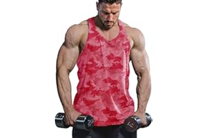 Lehmanlin Herren Sport Stringer Tank top,Bodybuilding Workout Tank Tops für das Fitnessstudio,Tägliches Training lässige T-Shirts Quick Dry