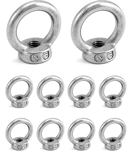 8 Dadi A Occhiello M6 In Acciaio Inox 304 Con Viti | Per Fissaggio Carichi E Giardino - Foto 10