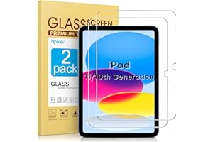 apiker For iPad 11/10th Generation Tempered Glass Compatible with 2025 iPad 11 inch (A16)/10th Generation Screen Protector, Anti Scratch, Bubble Free, 2 Pack