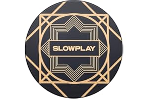 SLOWPLAY Nash - Fichas de Póquer Cerámica, 39 mm, 10 Gramos, 50 Unidades | Fichas Profesionales de Casino en Negro sin Denominación para Texas Hold'em​