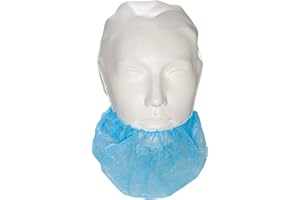 ‎BICAP 100 Bartbinden, blau, 50 x 30 cm - Bartschutz Bartmaske Einwegbartschutz - von BICAP