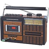 Coverzone Yeni Nesil Radyo USB SD FM Bluetooth Kaset &Ccedil;alar M&uuml;zik Kutusu Retro El Tutama&ccedil;lı Taşınabilir