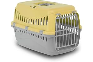 MP Bergamo - Transport Basket Gipsy 50 Plastic Door for Cats, 5 kg, Yellow