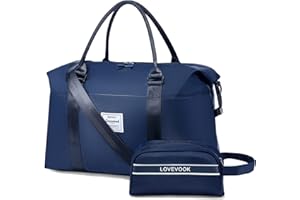 LOVEVOOK Sac de Voyage Femme Weekend Sac de Sport Sac Voyage Grand Taille Bagage Cabine Easyjet Sac Weekend Sac Cabine Avion Sac Polochon Bagage a Main Travel Bag Duffel Bag Carry on Bag Sac Maternité