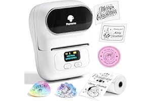 Phomemo M110 Label Maker Machine, Bluetooth Wireless Portable Sticker Label Maker Machine for address, Barcode, Logo, Thermal label Printer Compatible with Android & iOS Phone, White