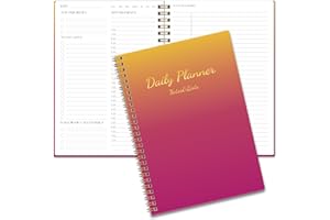 RUKAR Daily Planner Undated - 80 days Day To Do List Notebook with Hourly Schedules, 5.9"x 8.6", Aesthetic Planner Organize Tasks and Appointments,A5 Agenda for Work, School & Office