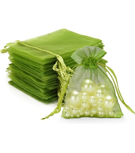 100 Sachets En Organza Blanc 7x9cm - Idéal Mariage, Baptême, Cadeaux Et Souvenirs