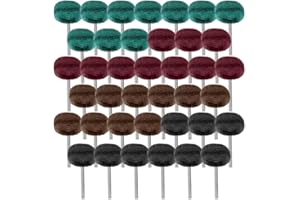 JIUNENG Roues de Polissage Abrasif 40Pcs 25mm 80 150 240 300 Grain Récurer Tête meulage Pour Dremel Outil rotatif