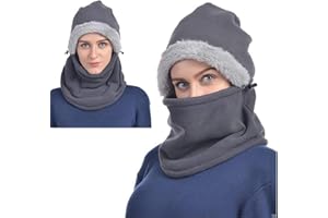 GADIEMKENSD Winter Balaclava Fleece Hood Thermal Ski Mask Cold Weather Face Cover Hats Woman