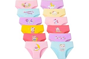 Charmi Braguitas Slips Calzoncillos Algodón Niña para 3-10 Años Pack de 12