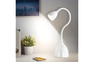 GyroVu LED Desk Lamp for College Dorm, Adjustable Table Lamp Reading Light, Flexible Gooseneck Desk Lamps Eye-Caring Desk Lamp in University Dormitory