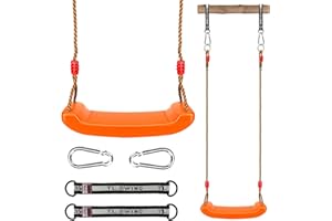 Altalene in Plastica, Luckits Altalena con Corda Regolabile, Robusto Bambini Sedile, Durevole Altalene per Bimbi Bambini Sedile per bambini Ragazzi Ragazze Indoor/Outdoor/Parco giochi/Casa/Albero