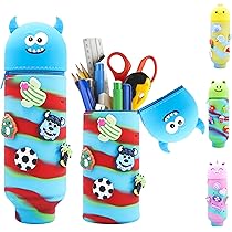 WEGREAT 3er Set Silikon-Federmäppchen - Niedliche Tier-Motive Für Schüler & Teenager