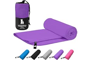 LAZY LADY Asciugamano palestra in Microfibra Ultraleggero per Uomo e Donna-5 Colori e 6 Misure Disponibili-telo microfibra palestra-Asciugatura Rapida, Leggero, Assorbente (140X70CM, VIOLA)