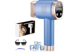 Beauris Laser Hair Removal Device with Painless Ice-Cooling System, Max 21J IPL Hair Removal, Lazer Hair Removal for Women and Men, Facial Bikini Line Armpits Leg Body, Blue