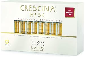 Crescina HFSC Transdermisk teknik Fysiologisk hårtillväxt 1300 Kvinnor 20 Flaskor