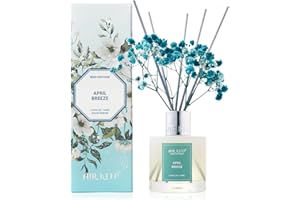 Airkeep Profumatore per Ambienti April Breeze, Profumatore per Ambienti con 8 Bastoncini di Fragranza, Diffusore di Fragranze per Bagno, Appartamento, Decorazione Della Casa, 100ml