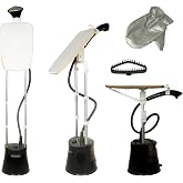 Hamilton Beach Garment Steamer with Stand & Ironing Board, Garment Steamer for Clothes, 45g/min Steam Output, 20s Heat-Up, 6