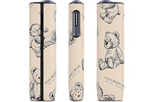 VANSUKY Schutzhülle für iLUMA i ONE (M0033) – Vintage Bärenserie PU Leder & Silikon Cover, Anti-Fingerabdruck, Stoßfest, Kratzfest