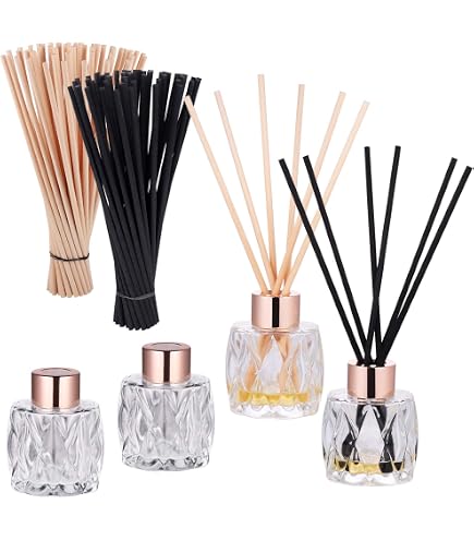 Lot De 2 Diffuseurs De Parfum En Verre Forme Diamant - 60 Ml, Rechargeables, Pour Huiles Essentielles, Décoration