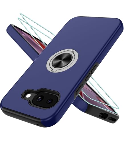 Handyhülle Mit Ringhalter Für Google Pixel 9a – Kristallklar, TPU, Anti-Fall, 360° Drehbarer Ständer, Rose