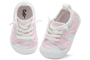 JIASUQI Baby Boys Girls Shoes Soft Breathable First Walking Shoes Slip on Sneakers for Indoor Outdoor