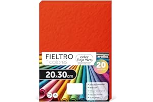 m-office Pannolenci Colorati, Feltro per Lavoretti Creativi, Cucito e Patchwork, Materiale per Scrapbooking e Decorazioni, Set Colori DIY, Ideale Artigianato e Fai-da-te, 40x60cm (Rosso, 5pz)