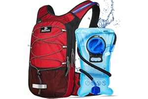 Zounich Mochila de hidratación, Mochila para Correr con Bolsa de Agua de 3 litros, Mochila de Bicicleta para Correr, Esquí, Senderismo, Ciclismo