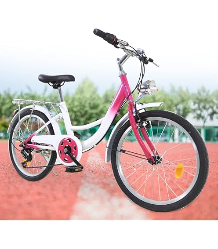 Vélo Enfant 18 Pouces Rose - VTT/cruiser Avec Garde-boue, Réflecteurs, Pour Filles Et Garçons 1,25-1,4m - 10