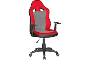 ‎FINEBUY MÖBEL ZUM WOHLFÜHLEN FineBuy Speedy Racing Kinder-Schreibtischstuhl ab 8, Race Kinder-Drehstuhl mit Lehne, Sport Kinder-Bürostuhl Höhenverstellbar, Jugendstuhl für Mädchen & Jungen