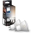Philips Hue White Ambiance GU10 Lampe Doppelpack 2x350lm, dimmbar, alle Weißschattierungen, steuerbar via App, kompatibel mit