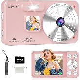 4K 64MP Photo Camera, Wevoor Digital Camera 32GB for Beginners | 2.8" Display, Compact, 18x Digital Zoom, 2000mAh Battery, Fo