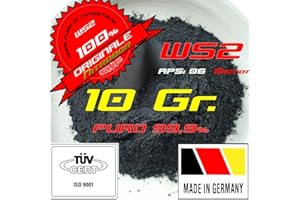 Nitrobor Disolfuro di Tungsteno WS2 10 Gr.Antiattrito, Trattamento Olio Motore, Puro, Senza Contaminanti