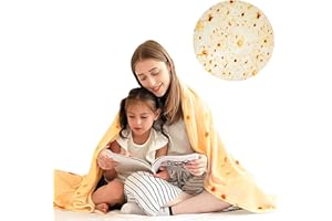shallyong Burrito Decke, Decken für Sofa Flanell, Burritos Blanket 150cm, Kreative Pizza Decke, Winter und Herbst Decke Lustiges Geschenk für Familie oder Kinder, Büro-Nickerchen, Reisen