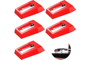 Lectorias 5 Piezas aguja tocadiscos Universal, aguja para tocadiscos Fáciles de Instalar, aguja de repuesto para la Mayoría Tocadiscos de Vinilo Compatibles, Fonógrafo