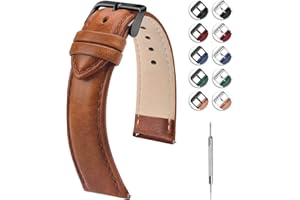 Fullmosa Cinturino Orologio 22mm, Cinturino in Vera Pelle Orologi Uomo Donna, Cinturini di Ricambio Smartwatch 22mm Compatible con Huawei Watch GT 3, Samsung Galaxy Watch