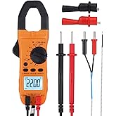 CAMWAY Current Clamp Digital Current Meter DC/AC Current 800A Clamp Multimeter True RMS 6000 Counts Auto Ranging, Multimeter
