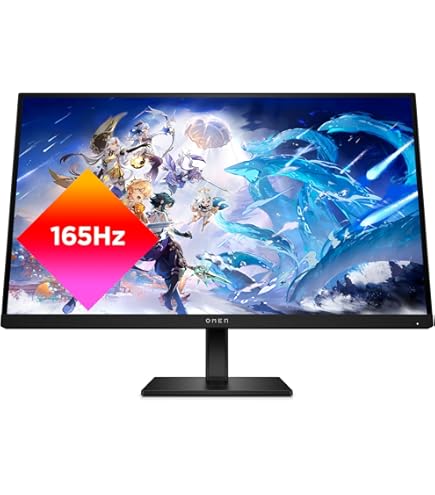 HP OMEN 27q QHD 165Hz Gaming Monitor, QHD Display (2560 x 1440