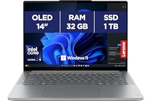 Lenovo Yoga Pro 7 14IAH10 - Ordinateur Portable Ultrafin 14'' 3K OLED 120Hz Tactile (Intel Arrow Ultra 9H, RAM 32Go, SSD 1To, Graphique Intel Arc, Windows 11H) Clavier rétroéclairé AZERTY - Gris
