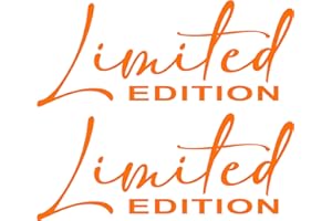 DualColorStampe 2 stickers en vinyle "Limited Edition " pour voiture, fenêtre PC Cofano camping-cars, vitres vitres de camping-car C.0256 (Orange)