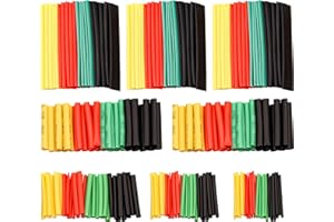 ERUINFANG Heat Shrink Tubing Electric Insulation Heat Shrink Tube Kit 2:1 328PCS Wire Assortment Cable Wrap Sleeving for Electrical Mechanical Wire Protection 4 Colors in 8 Size