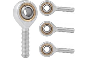 NAKUPENDA Pack of 4 Joint Head Bearings Male Thread Joint Joint Head with Right Thread Performance Joint Head Uniball Joint Bearing (M8)
