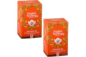 GENERICO English Tea Shop® | Tè Nero Chai alle Spezie - 2 x 20 Tea Bags (80 Gr) | Tè Nero Speziato in Filtri | 2 Confezioni Tè Nero Chai